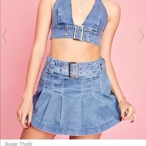 Sugar thrillz denim set brand new with tags!